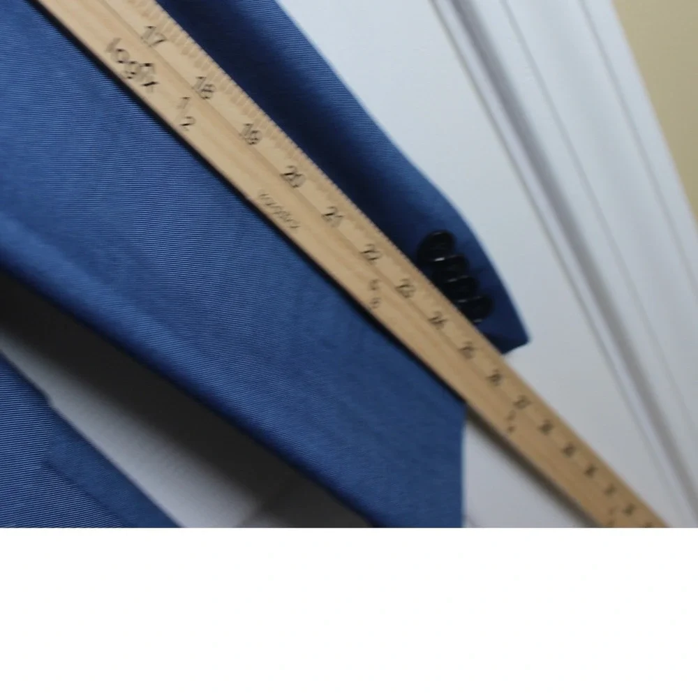 Calvin‎ Klein Mens Extreme Slim Fit Blue Wool Mohair Blend 2 Piece Suit 40L